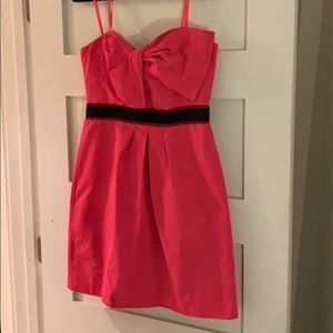 BCBC MAX AZRIA Hot Pink with Black Ribbon Dress